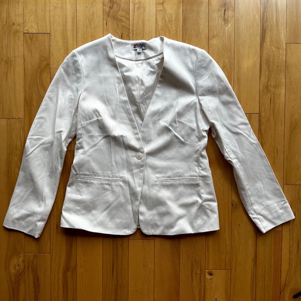 ll bean women's signature twill blazer‎ NWOT